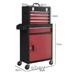 Rolling Tool Cabinet with 5 Drawers Lockable Cabinet Tool Chest&Roller Cabinet