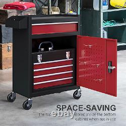 Rolling Tool Cabinet with 5 Drawers Lockable Cabinet Tool Chest&Roller Cabinet