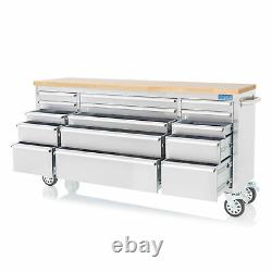 SGS 72 Stainless Steel Workbench Tool Chest and Side Cabinet