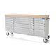 Sgs 72in Stainless Steel 15 Drawer Work Bench Tool Box Chest Cabinet