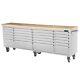 Sgs 96in Stainless Steel 24 Drawer Work Bench Tool Chest Cabinet