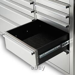 SGS 96in Stainless Steel 24 Drawer Work Bench Tool Chest Cabinet