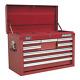 Sealey Ap33089 Tool Top Chest Storage Box 8 Drawer Ball Bearing Runners Red