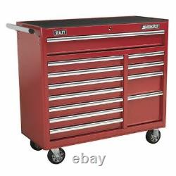 Sealey AP41120 Rollcab 12 Drawer with Ball Bearing Runners Heavy-Duty Red