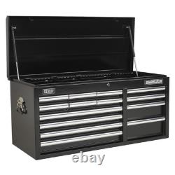 Sealey AP41149B Tool Chest Heavy-Duty Storage Box 14 Drawer Ball Bearing Black