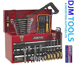 Sealey AP9243BBCOMBO Portable Tool Chest 3 Drawer Red 74pc Tool Kit