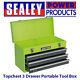 Sealey Ap9243bbhv 3 Drawer Portable Green Tool Chest With Ball Bearing Runners