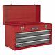 Sealey Ap9243bb Top Chest Tool Box 3 Drawer Portable With Ball Bearing Runners