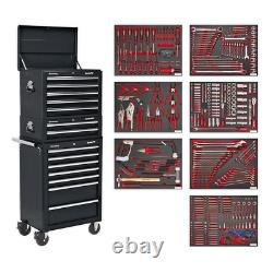 Sealey Tool Chest Combination 14 Drawer Black with 446pc Tool Kit