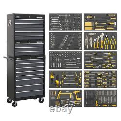 Sealey Tool Chest Combination 16 Drawer with Ball Bearing Slides Black/Grey &