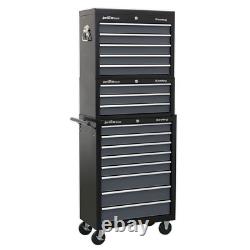 Sealey Tool Chest Combination 16 Drawer with Ball Bearing Slides Black / Grey