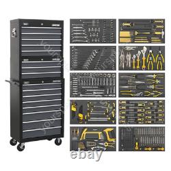 Sealey Tool Chest Combination 16 Drawer with Ball-Bearing Slides Black/Grey &a