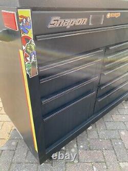Snap On Classic 78 Roll Cab Matt Black With Snap On Hard Work Surface 54 Inch