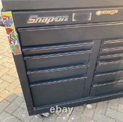 Snap On Classic 78 Roll Cab Matt Black With Snap On Hard Work Surface 54 Inch
