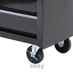 Steel 5-Drawer Tool Storage Cabinet Lockable with Wheels Handle Garage