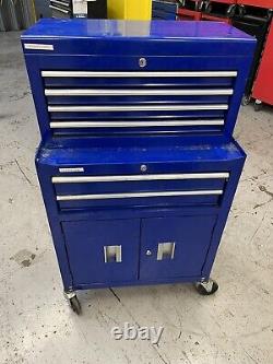 Tool Box Chest Cabinet Set Heavy Duty Industrial Blue