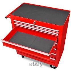 Tool Cabinet 5/7 Drawers Cart Wheel Garage Trolley Tool Chest Tray Ball Bearing