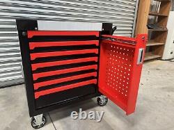 Tool Chest Box Trolley Cabinet With Tools Steel Top Workshop Storage Carrier