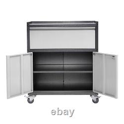 Tool Chest Cart Roll Cab Box Workshop Storage Cabinet Metal Garage Cupboard Lock