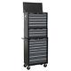 Tool Chest Combination 16 Drawer With Ball Bearing Slides Black/grey Ap35stack