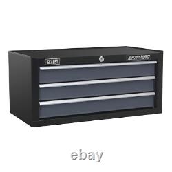 Tool Chest Combination 16 Drawer with Ball Bearing Slides Black/Grey AP35STACK