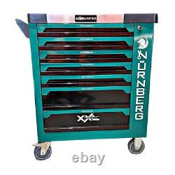 Tool Chest Trolley With Empty 7 Drawers and Side Storage For Tools Storage