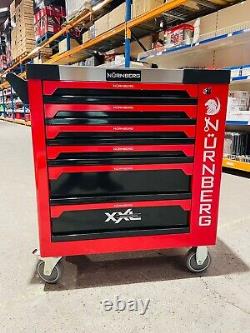 Tool Trolley Cabinet 6 Drawer with Tools Workshop Storage Chest Carrier ToolBox