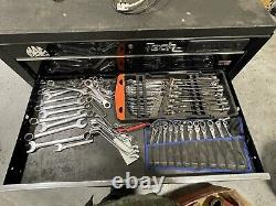 Tool chest with tools used