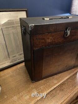 Toolmakers Engineers Wooden Cabinet Tool Chest Box Vintage
