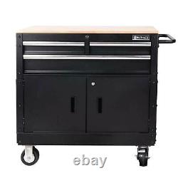 ULTIMATE 36 Mobile Workbench Tool Chest Cabinet Trolley Storage Steel Wood NEW