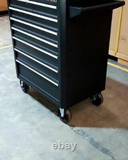 US PRO TOOLS HEAVY DUTY 7 DRAWER Black Steel Chest Box Roller cabinet tool box