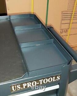 US PRO TOOLS HEAVY DUTY 7 DRAWER Black Steel Chest Box Roller cabinet tool box