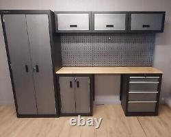 Us Pro Garage Storage System Tool Chest Cabinet Box Grey / Black Finance Options