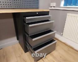 Us Pro Garage Storage System Tool Chest Cabinet Box Grey / Black Finance Options