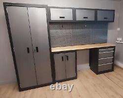 Us Pro Garage Storage System Tool Chest Cabinet Box Grey / Black Finance Options