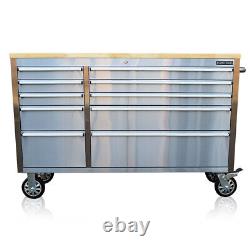 Us Pro Tool Chest Box Bench Stainless Steel Cabinet 55 Finance Available