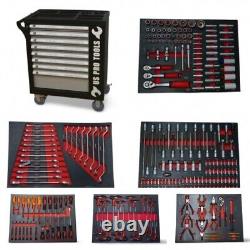 Us Pro Tool Chest Box With Tools Trays 8 Drawer Roller Cabinet 262 Pc New