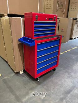Us Pro Tools Red Blue Affordable Tool Chest Rollcab Steel Box Roller Cabinet