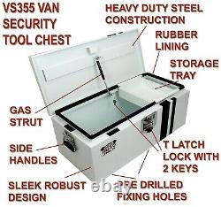 Van Security Steel Tool Box Storage Chest On Site Vehicle Vault with 2 Keys