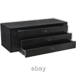 VidaXL Metal Tool Chest 3 Drawers Black Home Storage Box Organiser Cabinet
