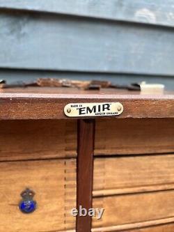 Vintage Emir 8 Drawer Engineers Cabinet Tool Makers Box Chest 18