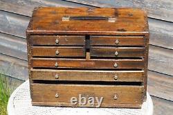 Vintage Moore & Wright 7 Drawer Engineers Cabinet Tool makers box Chest