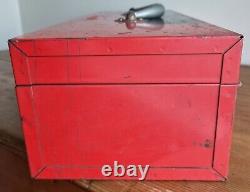 Vintage Snap On KRA 250 Tool Chest Tool Box Van Small Red Table Top With Tray
