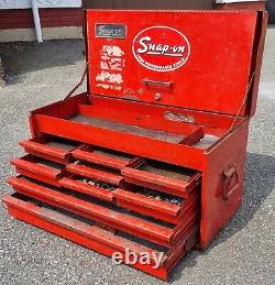 Vintage Snap On Road Chest Tool Box Tool Chest Van Box Red Table Top