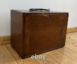 Vintage Wooden Collectors Engineers Tool Makers Box Chest Cabinet 5 Drawers