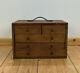 Vintage Wooden Collectors Engineers Tool Makers Box Chest Cabinet Drawers