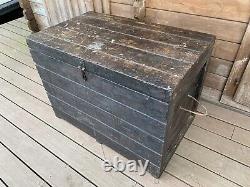 Vintage carpenters tool chest box and tools