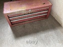 Vintage tool chest box with drawers No Key All Drawers Open