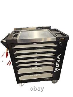 Vista Tool Chest Trolley With 7 Drawers, 6 Full Of Tools Plus Storage Roll Cart