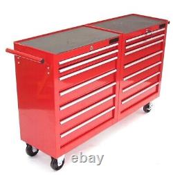 XXL Workshop Storage Trolley 14 Drawer Tool Box Cabinet Service Cart Tool Chest